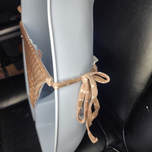 B SWIM Elizabeth Turner Polka Dot Short Sleeve Harper Bralette Bikini.Sz: XS - Picture 11 of 13